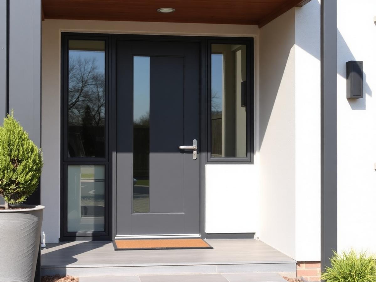 Moderne aluminium voordeur